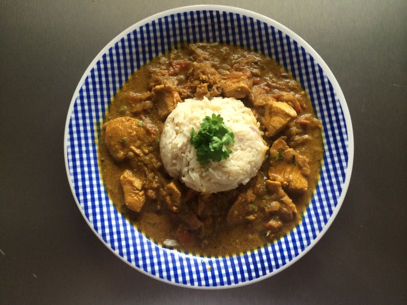 Curry Huhn mit Basmati Reis
