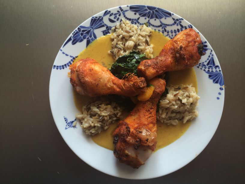 Teller honig Curry Sosse Huhn
