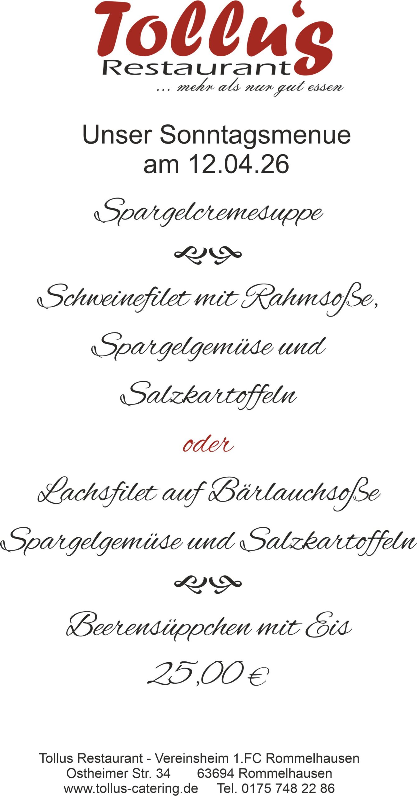 106 – Sonntagsmenue 12.04.26 106 - Sonntagsmenue 12.04.26