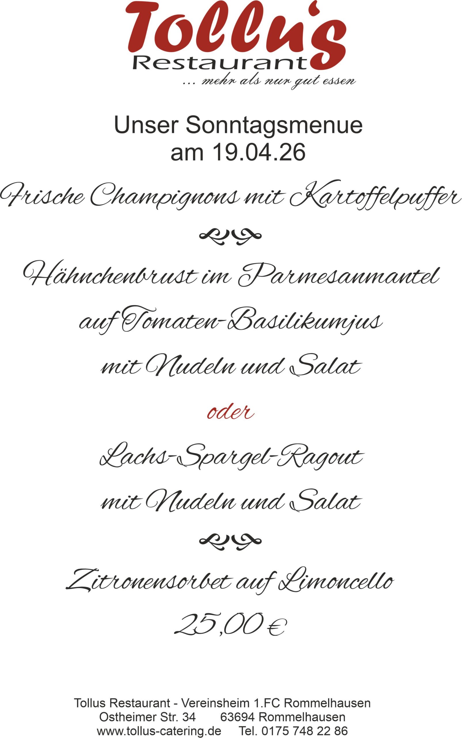 107 - Sonntagsmenue 19.04.26