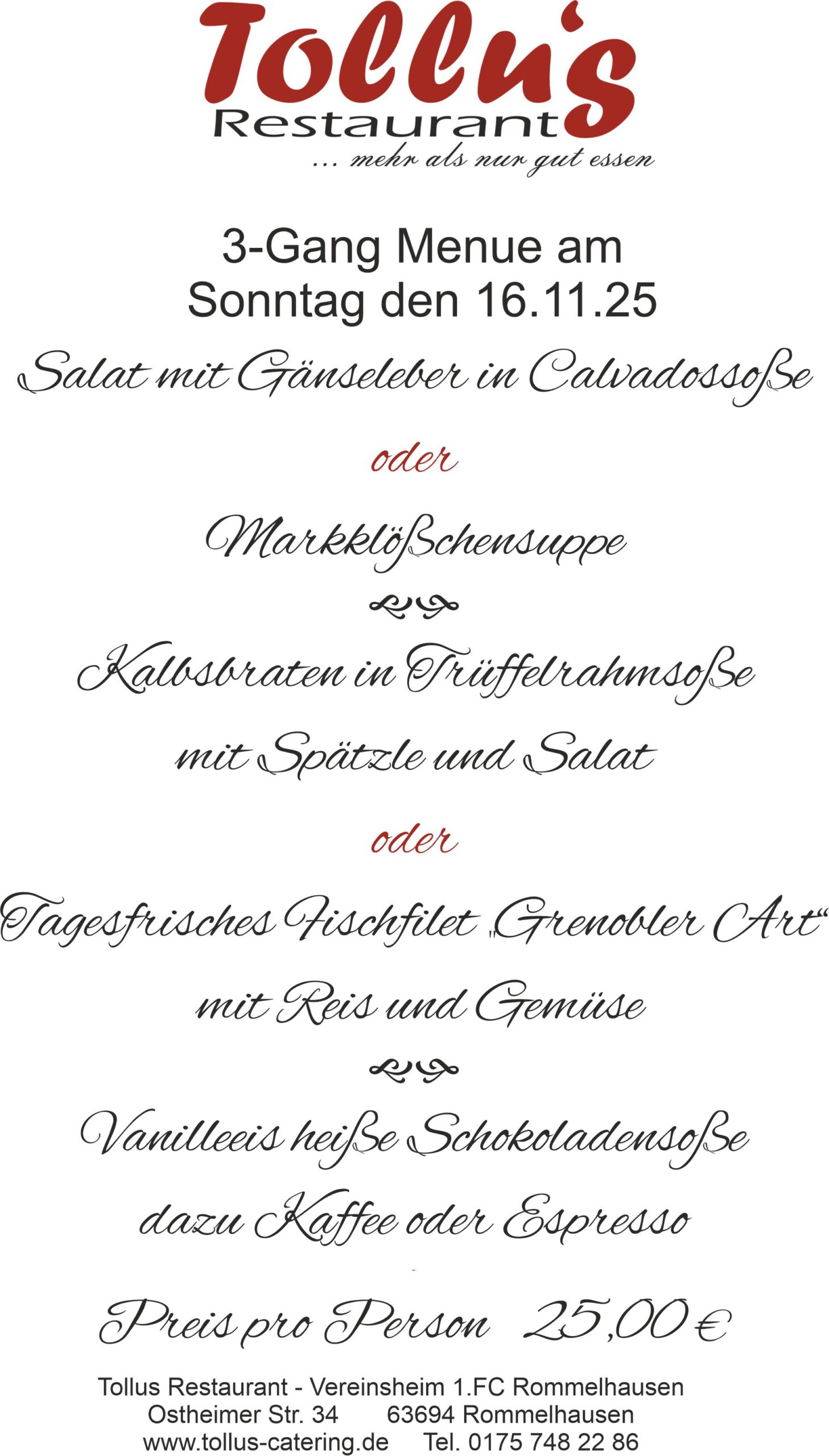 130 – Sonntagsmenue 16.11.25 Tag der deutschen Einheit