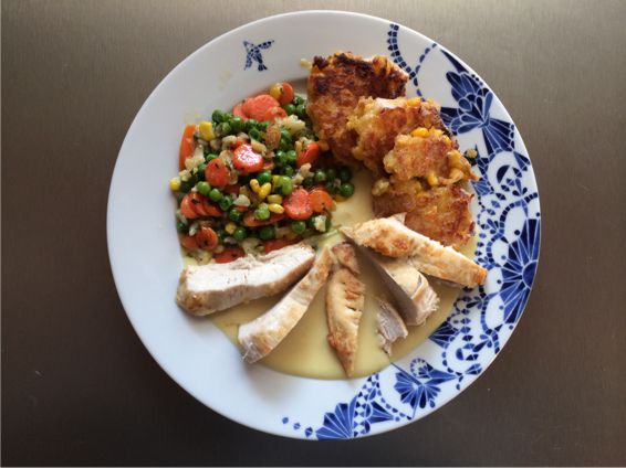 Hähnchenbrust mit Senfsoße