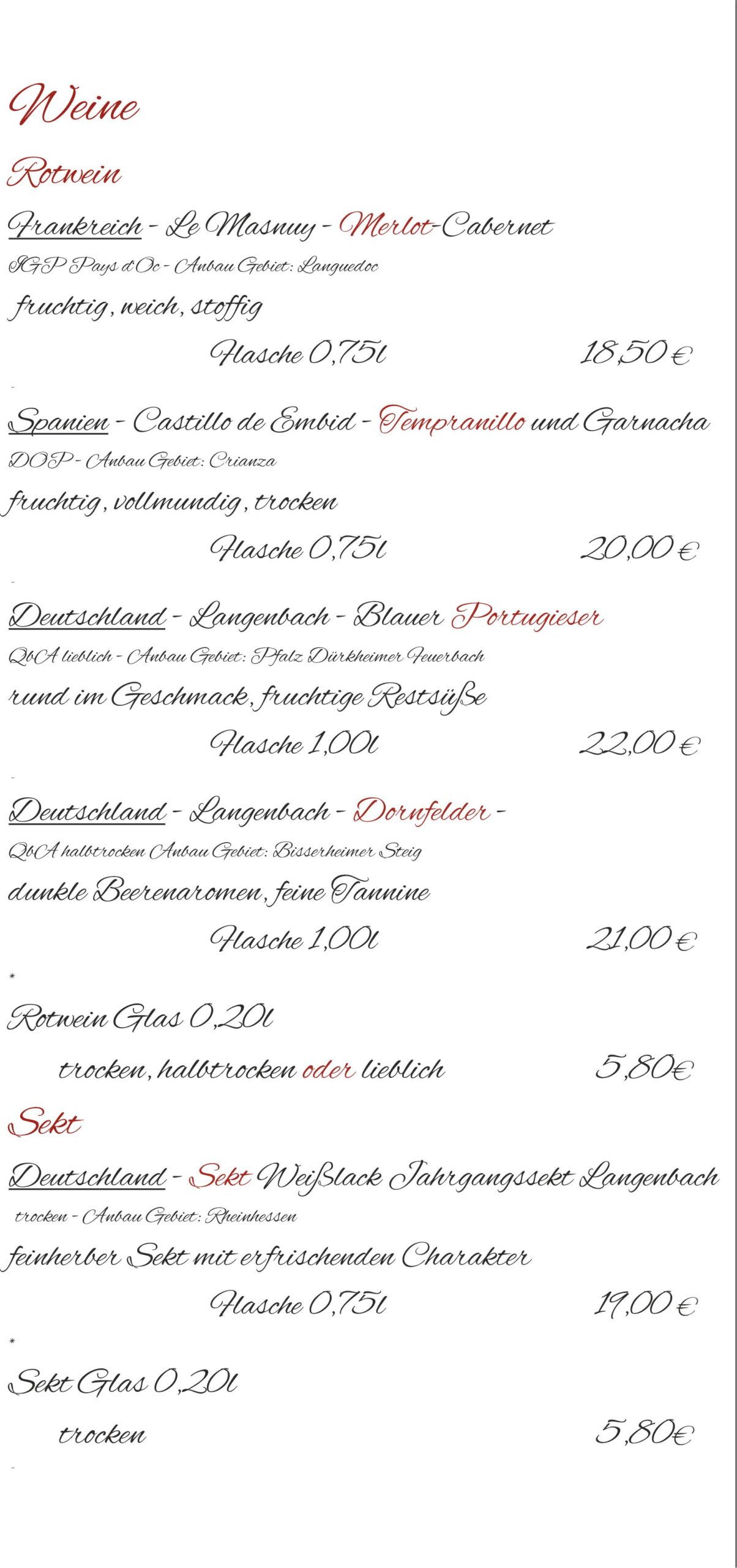 4 – 27 – Mrz. 2025 Speisekarte Rotwein