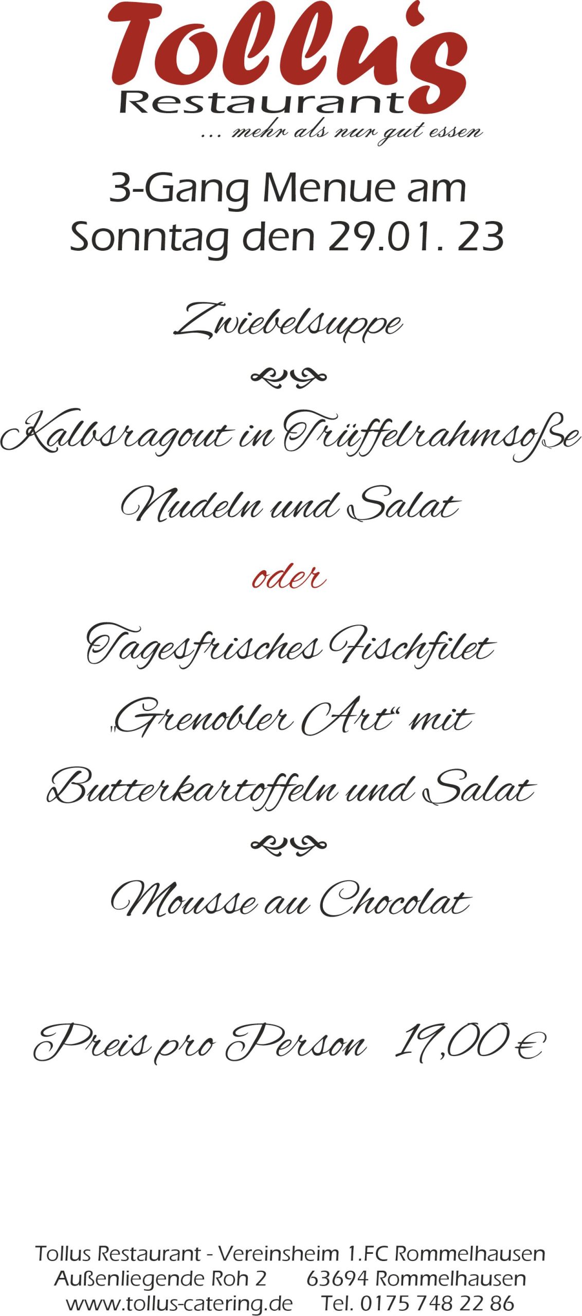 43 – Sonntagsmenue 29.01.23 43 - Sonntagsmenue 29.01.23