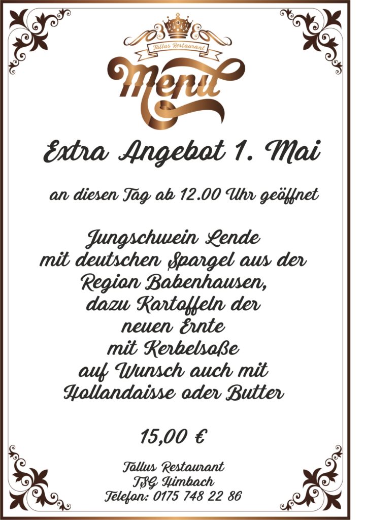 Angebot 1. Mai 2019