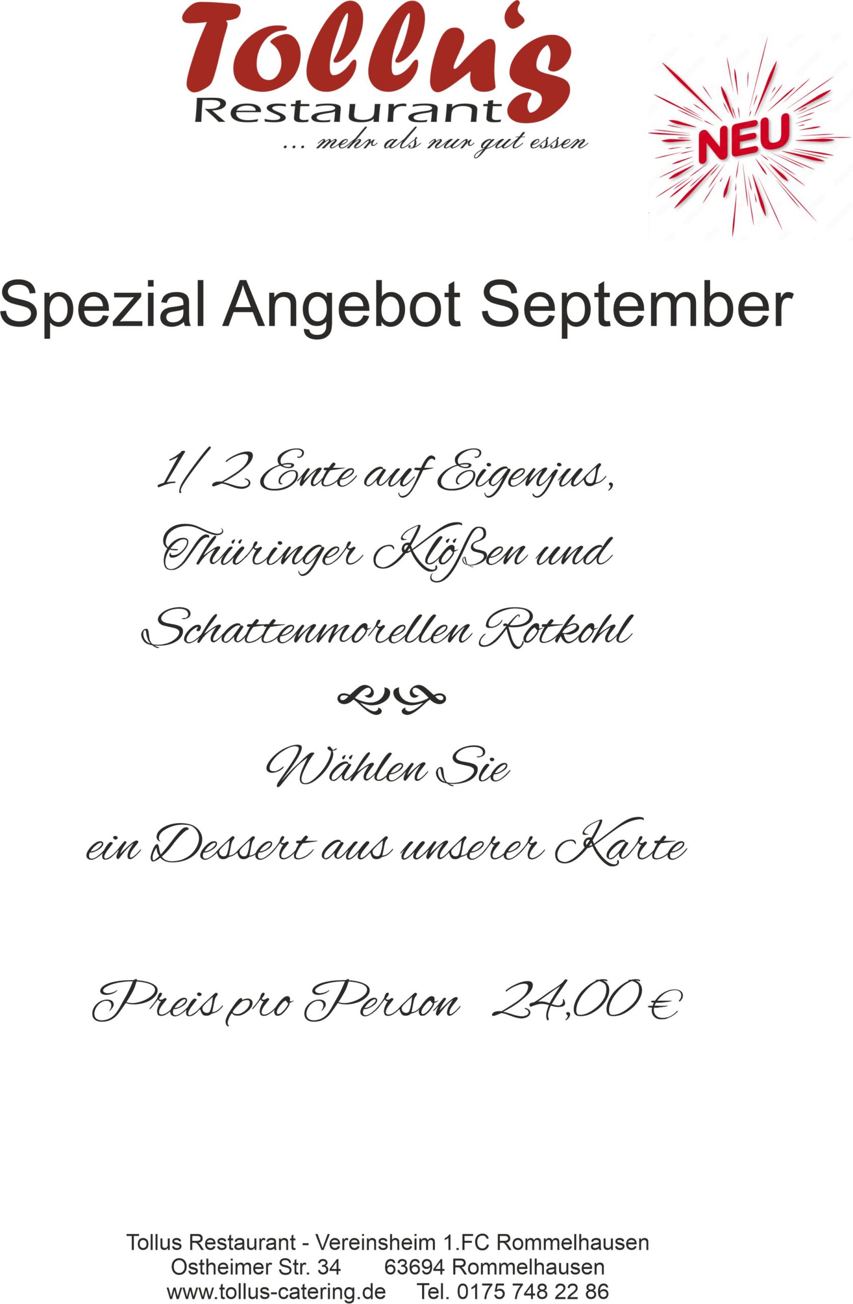 Angebot Monat September 25