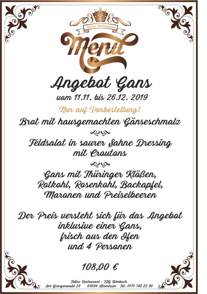 Gans Angebot 2019