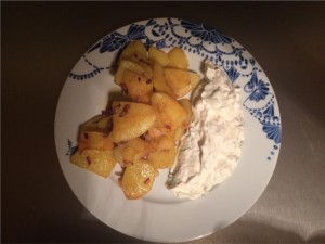 Quark mit Bratkartoffeln