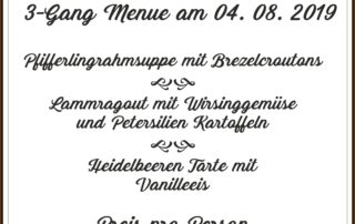 Sonntags Menue Angebot