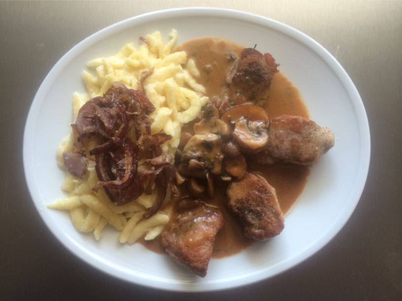 Teller Schweinefilet Champignons