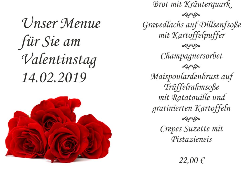 Valentinsmenue 2019